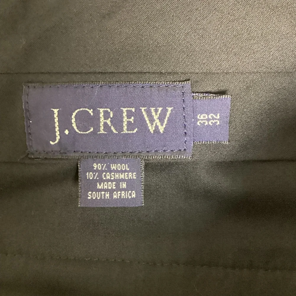 J. Crew Wool‎ Cashmere Blend Pleated Dress Pants Men’s Size 36x32 Charcoal Gray